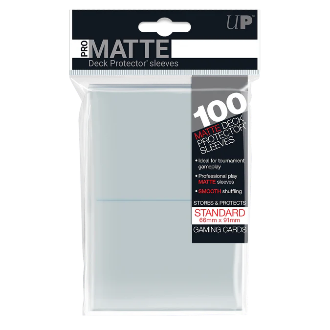Pro-Matte 100ct Standard Deck Protector Sleeves: Clear