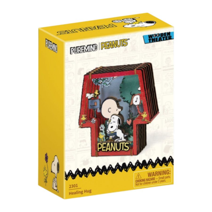 Puremind Peanuts: Snoopy Healing Hug Wooden Theater