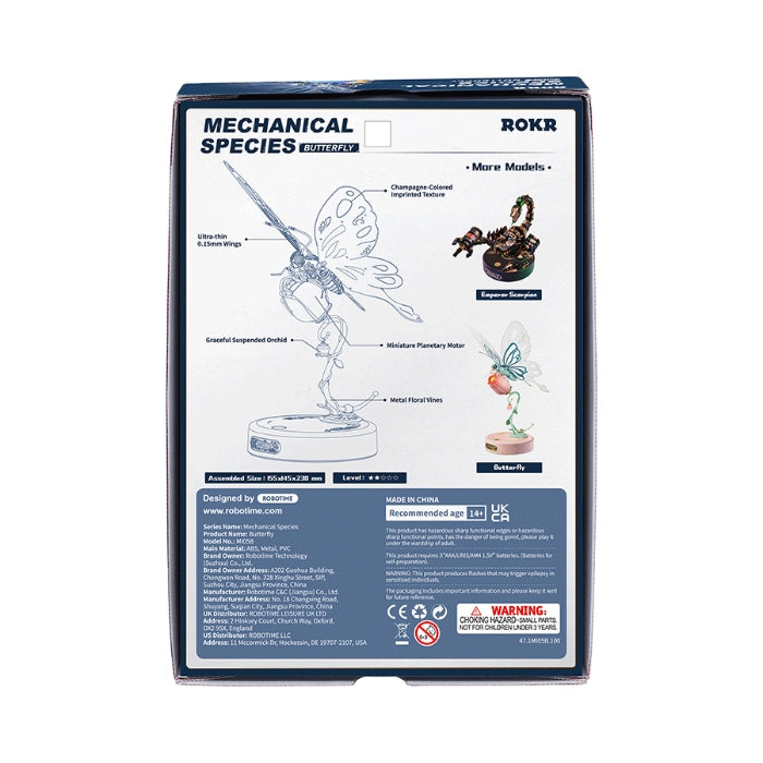 ROKR Models Butterfly - Blue