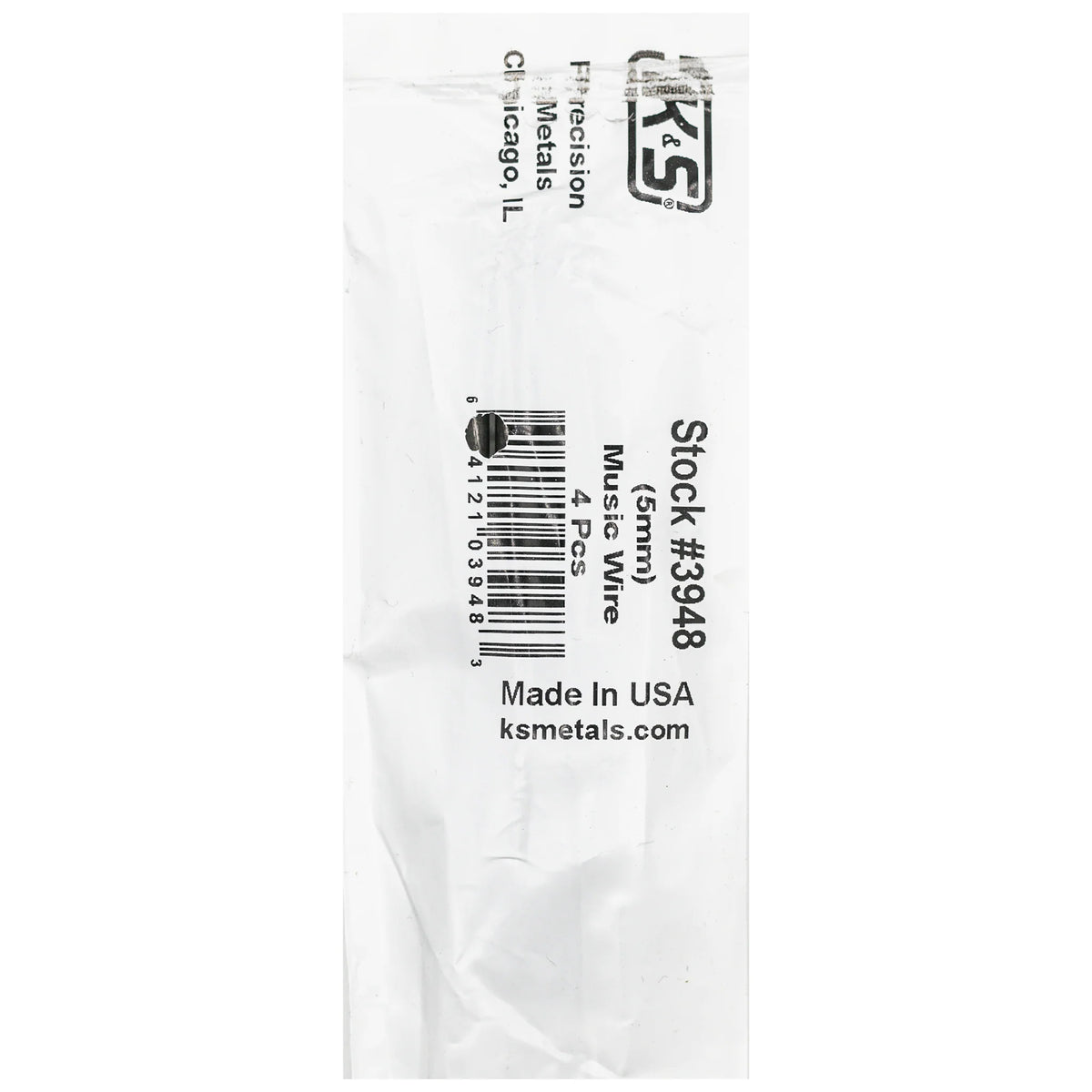 Steel Music Wire 5mm x 1000mm 4pcs