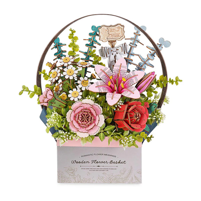 Wood Bloom Flower Basket