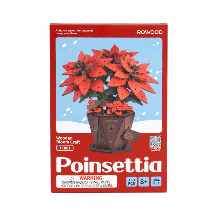 Wood Bloom Poinsettia