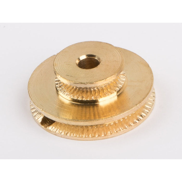 01637 Twin Groovedpulley 25 Mm. Polishedbrass