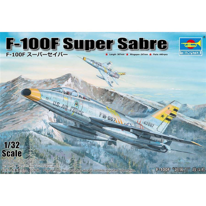 02246 1/32 F100F Super Sabre Plastic Model Kit