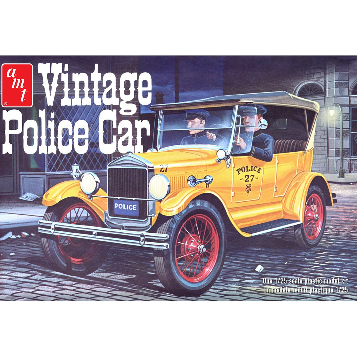 1182 1/25 1927 Ford T Vintage Police Car Plastic Model Kit