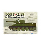1/35 USSR T34/76 No.183 Factory Production Plastic Model Kit