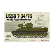 1/35 USSR T34/76 No.183 Factory Production Plastic Model Kit