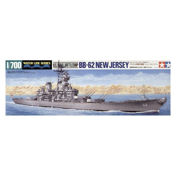 Tamiya - 1/700 Waterline Series US Navy Battleship BB-62 New Jersey