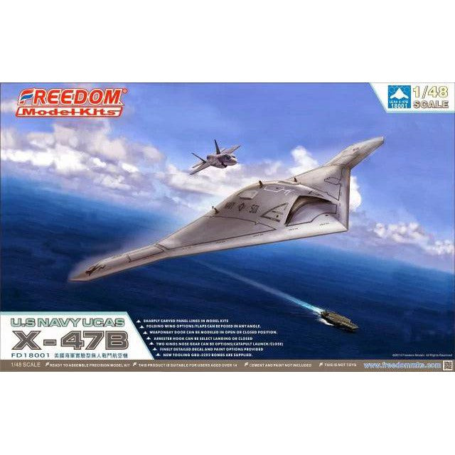 Freedom Models - Freedom Models 18001 1/48 X-47B UCAV US Navy Modern Aircraft Plastic Model Kit