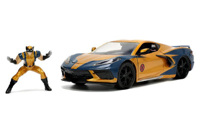 1/24 X-Men Wolverine Figure with 2020 Chevy Corvette