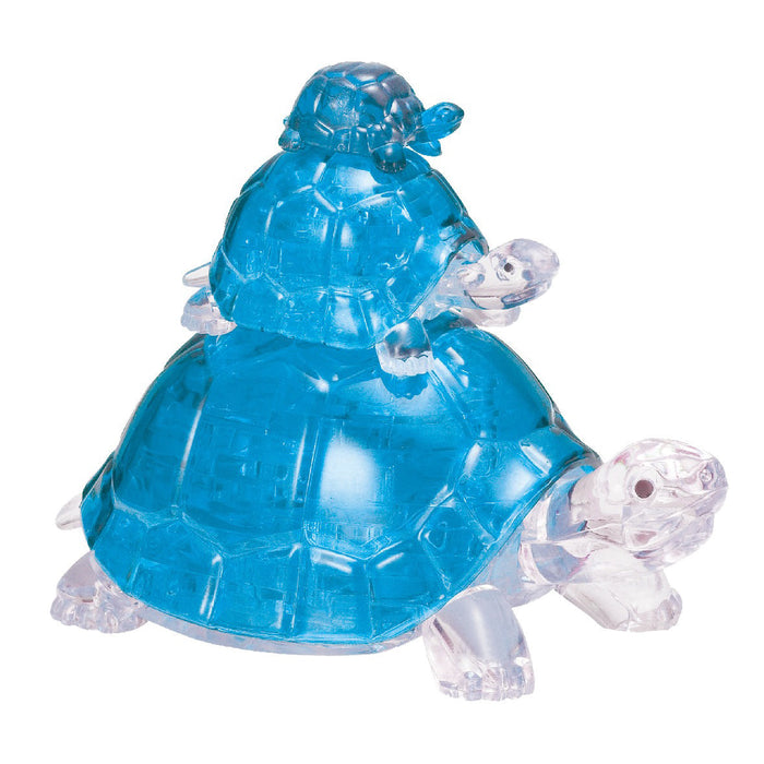 3D Blue Turtles Crystal Puzzle
