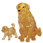 3D Golden Retriever with Puppy Crystal Puzzle