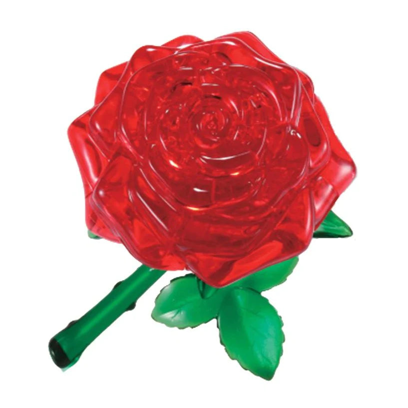 3D Red Rose Crystal Puzzle