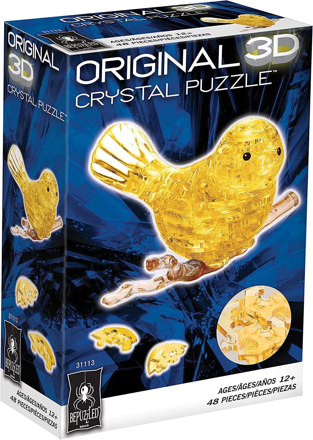 3D Yellow Bird Crystal Puzzle