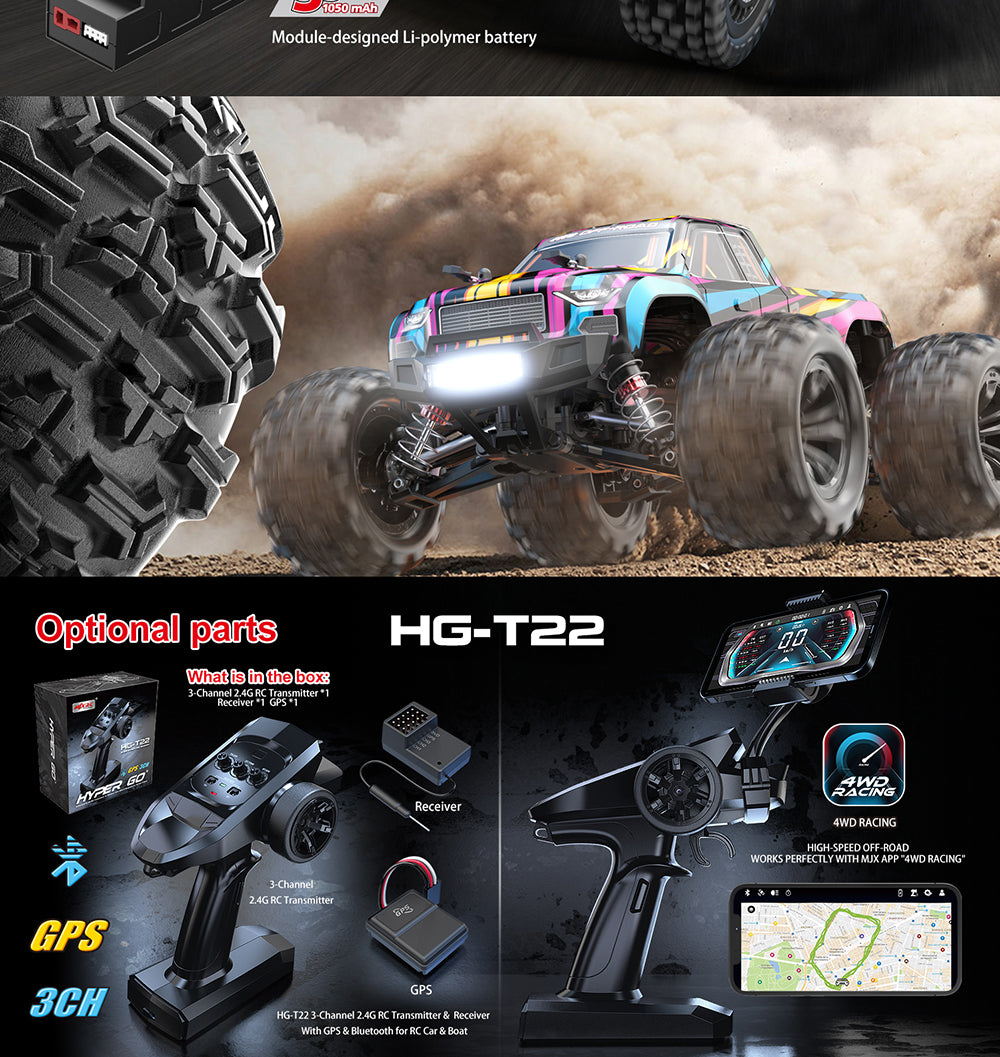 1/16 Hyper Go 4WD OffRoad Brushless 3S RC Buggy [16207]
