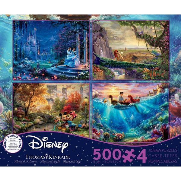 4 x 500pc Kinkade Disney 4in1 Series 7