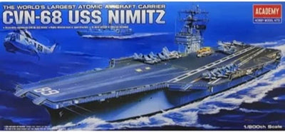 Academy 14213 1/800 U.S.S. CVN68 Nimitz Plastic Model Kit