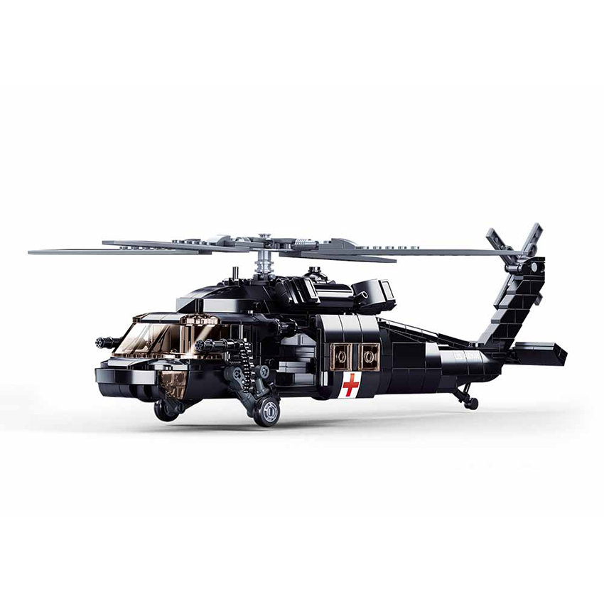 692pcs MB Helicopter Black Hawk