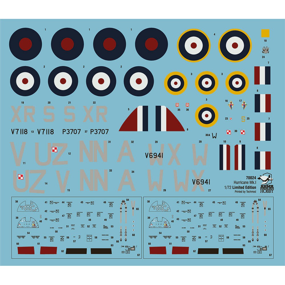 70024 1/72 Hurricane Mk I Allied Squadrons Limited Edition Plastic Model Kit