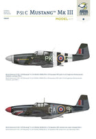 70039 1/72 P51C Mustang Mk III Plastic Model Kit