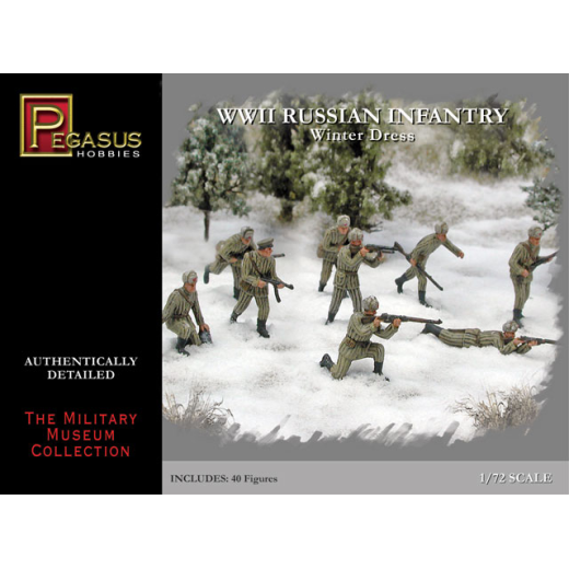 7269 1/72 WWII Russian Infantry Winter Dress 40 piece set