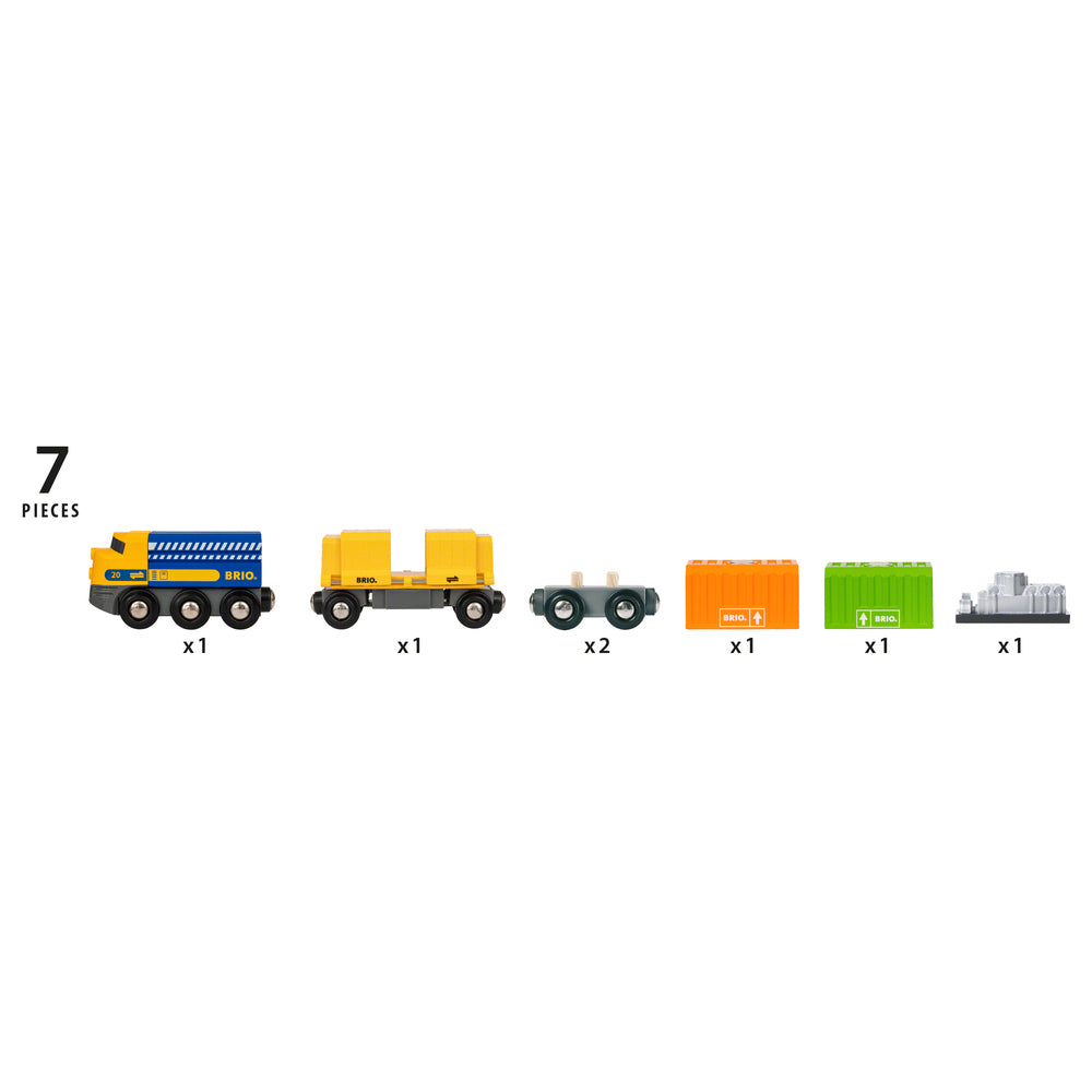 7pc Three-Wagon Cargo Train