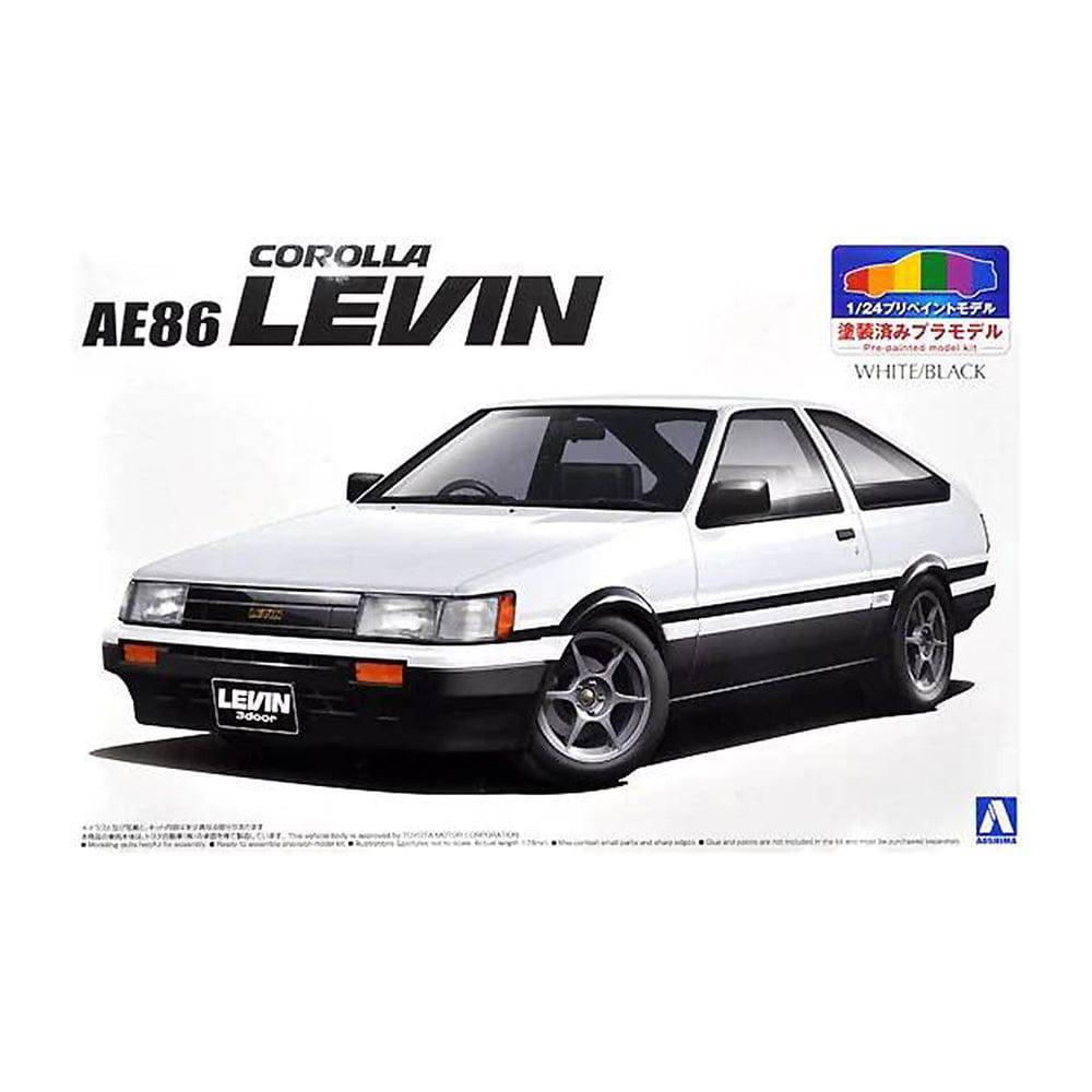 Aoshima - 1/24 TOYOTA AE86 LEVIN '83 (WHITE/BLACK)