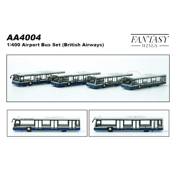 1/400 AIRPORT BUS BRITSH 4 IN ONE SET