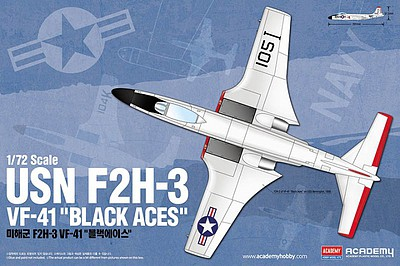 12548 1/72 USN F2H3 VF41 Black Aces Banshee Plastic Model Kit