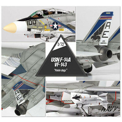 12563 1/72 USN F14A VF143 Pukin Dogs Plastic Model Kit