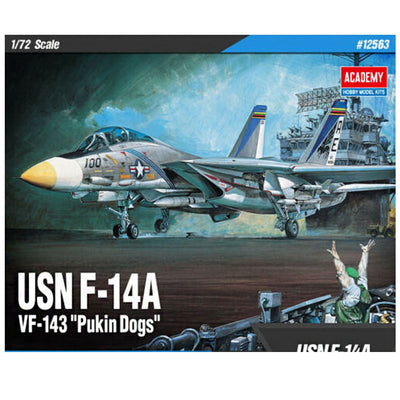 12563 1/72 USN F14A VF143 Pukin Dogs Plastic Model Kit