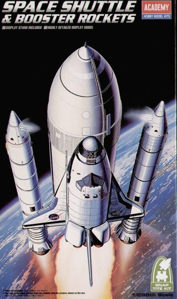 12707 1/288 Space Shuttle W/Booster Rockets Plastic Model Kit