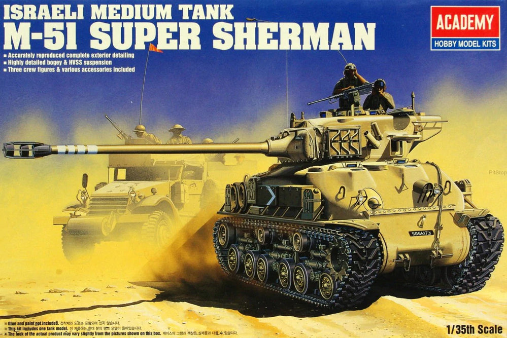 Academy - Academy 13254 1/35 IDF M-51 Super Sherman Plastic Model Kit