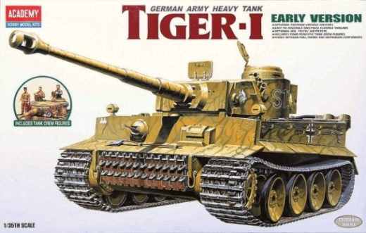 Academy - Academy 13264 1/35 Tiger I WWII Tank 'Exterior Model' Plastic Model Kit