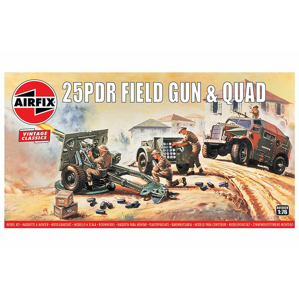 Airfix - 1:76 25pdr Field Gun & Quad