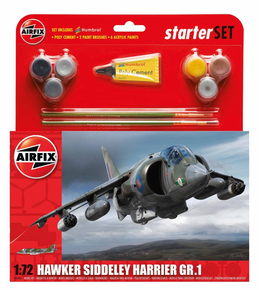 Airfix - 1:72 Hawker Siddeley Harrier GR.1 Starter Set