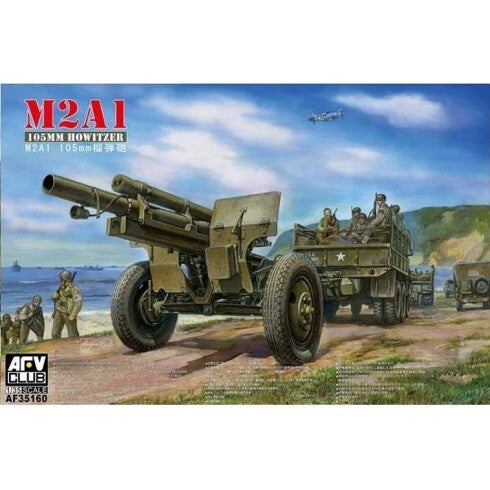 AF35160 1/35 U.S. WWII 105mm Howitzer M2A1 and Carriage M2 Plastic Model Kit
