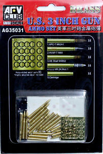 AG35031 1/35 U.S. 3    Gun Ammo Set Brass Plastic Model Kit