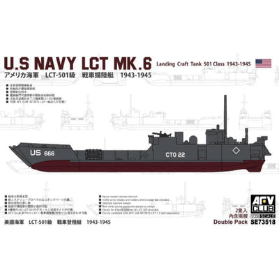 SE73518 1/350 U.S Navy LCT Mk. 6501 class 19431945 Double Seat Plastic Model Kit
