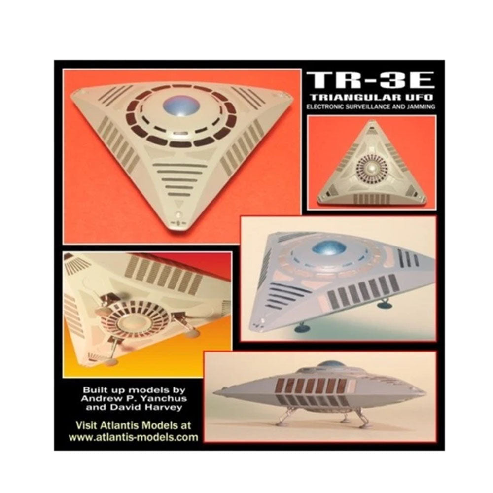 1002 TR3 Triangular UFO Metallic Silver Edition Plastic Model Kit