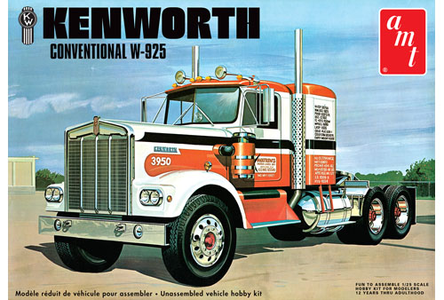 1021 1/25 Kenworth W925 Watkins Conventional Semi Trucker Plastic Model Kit