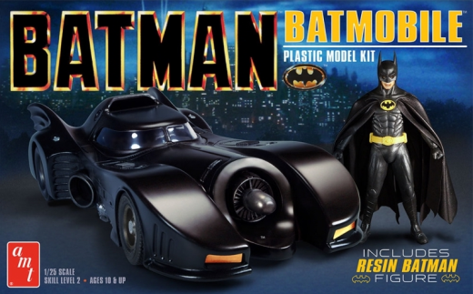 AMT - AMT 1107M 1/25 Batman 1989 Batmobile w/Resin Batman Figure Plastic Model Kit