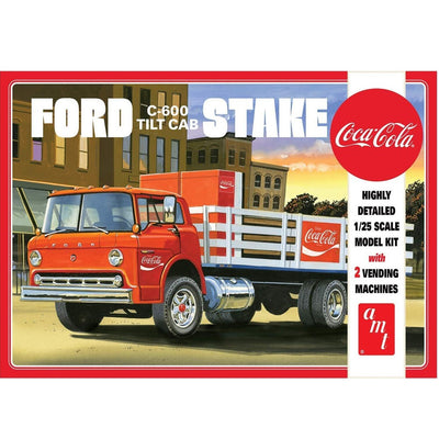 1147 1/25 Ford C600 Stake Bed w/CocaCola Machines Plastic Model Kit