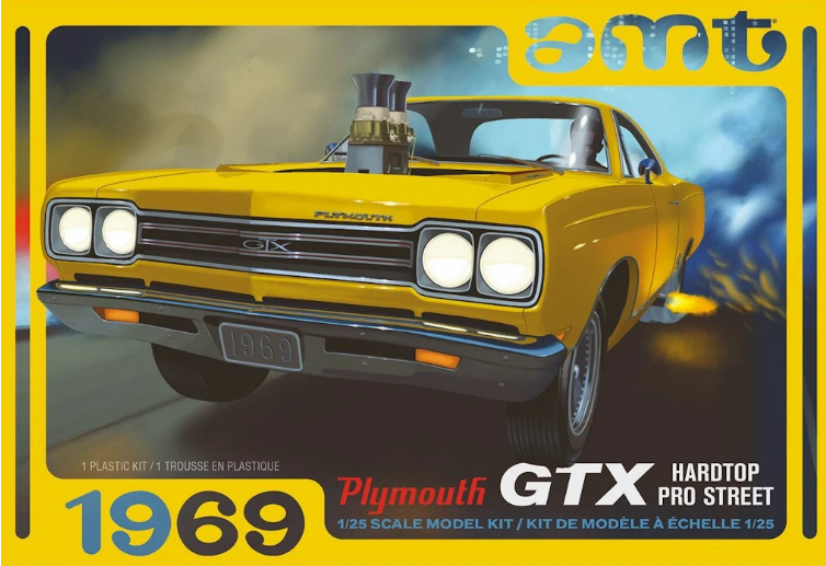 1180M 1/25 1969 Plymouth GTX Hardtop Pro Street 2T Plastic Model Kit