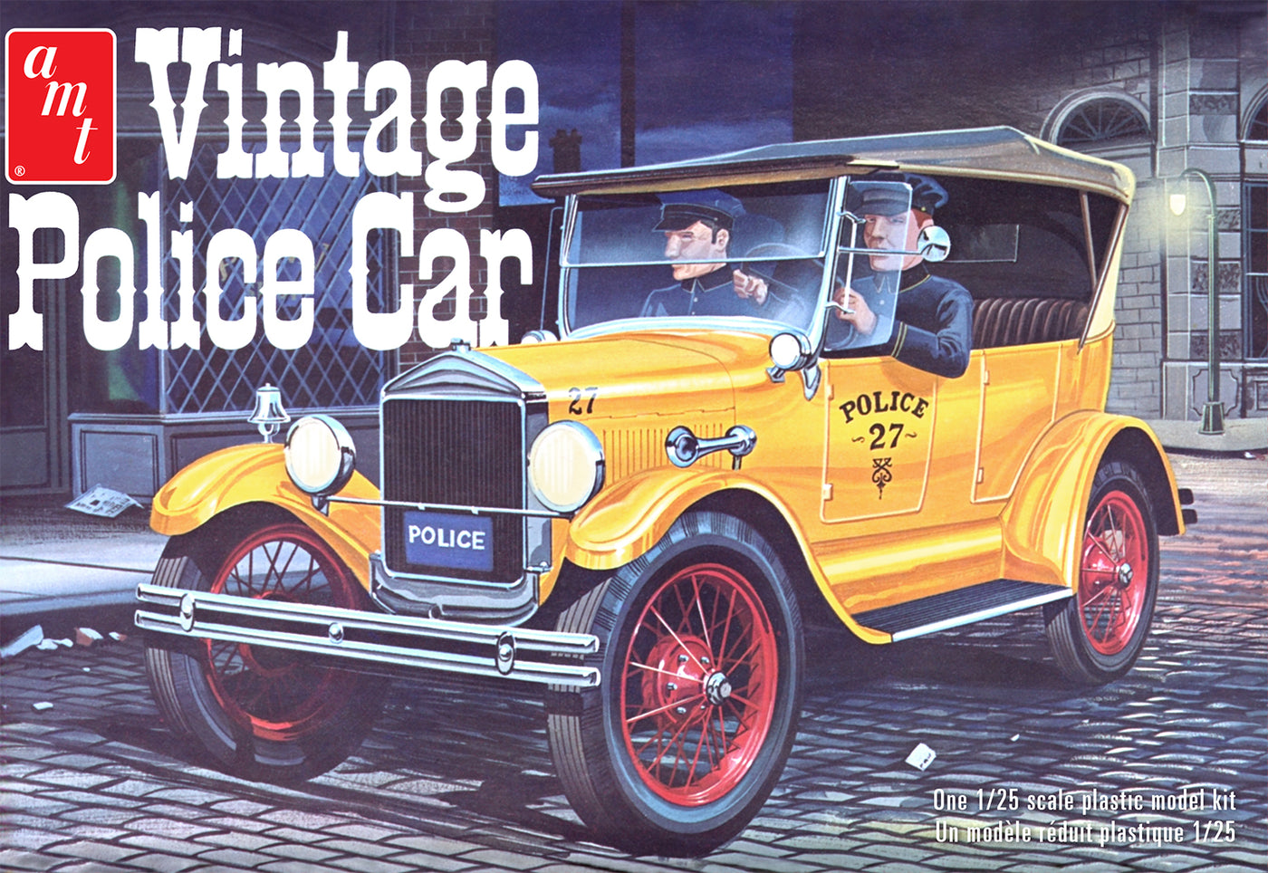 1182 1/25 1927 Ford T Vintage Police Car Plastic Model Kit