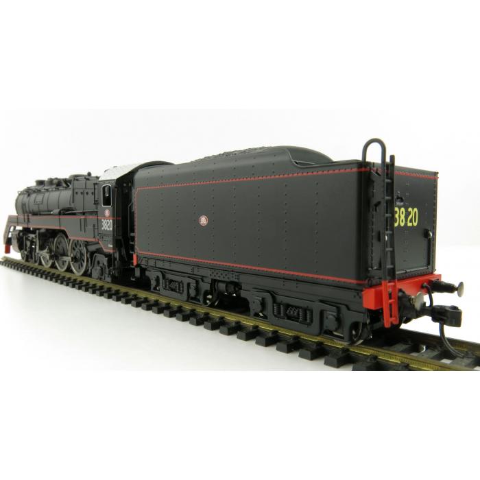 HO C38 Class 462 Pacific Express Passenger Locomotive 3820 Black with Red Lining Colour Scheme DCC