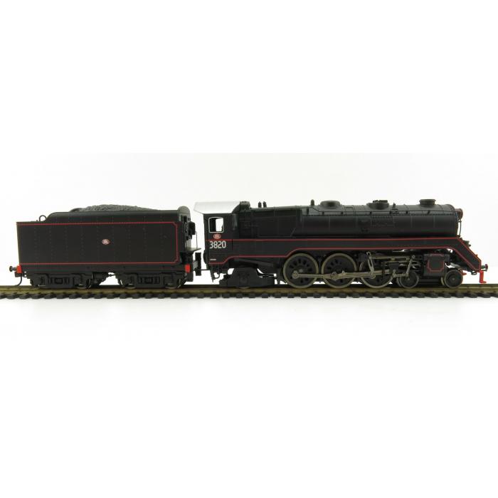 HO C38 Class 462 Pacific Express Passenger Locomotive 3820 Black with Red Lining Colour Scheme DCC