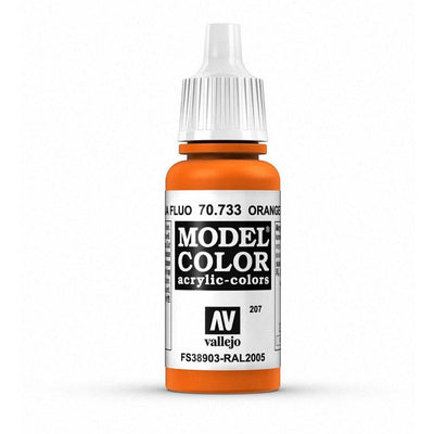 Vallejo - Vallejo 70733 Model Colour Fluorescent Orange 17 ml Acrylic Paint