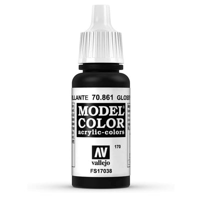 Vallejo - Vallejo 70861 Model Colour Glossy Black 17 ml Acrylic Paint