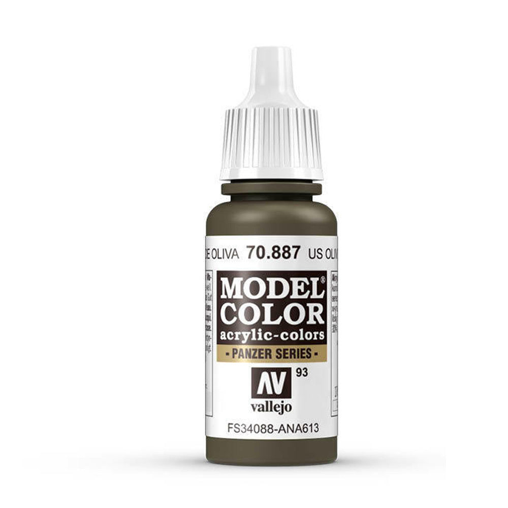 Vallejo - Vallejo 70887 Model Colour US Olive Drab 17 ml Acrylic Paint